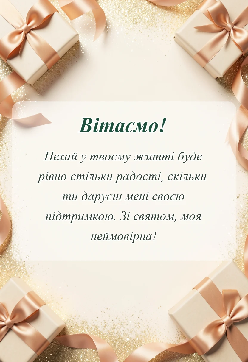 унікальна листівка - привітання з днем подруги
