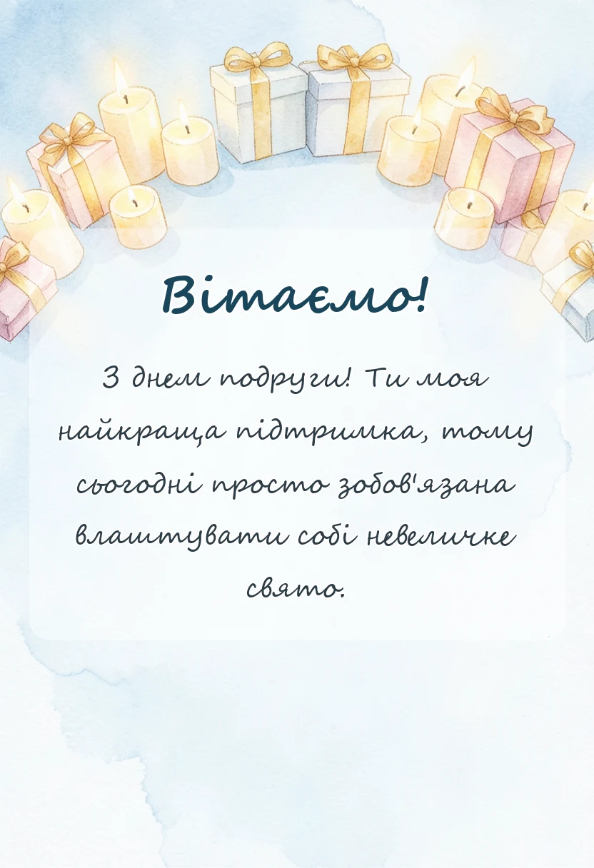унікальна листівка - картинки з днем подруги