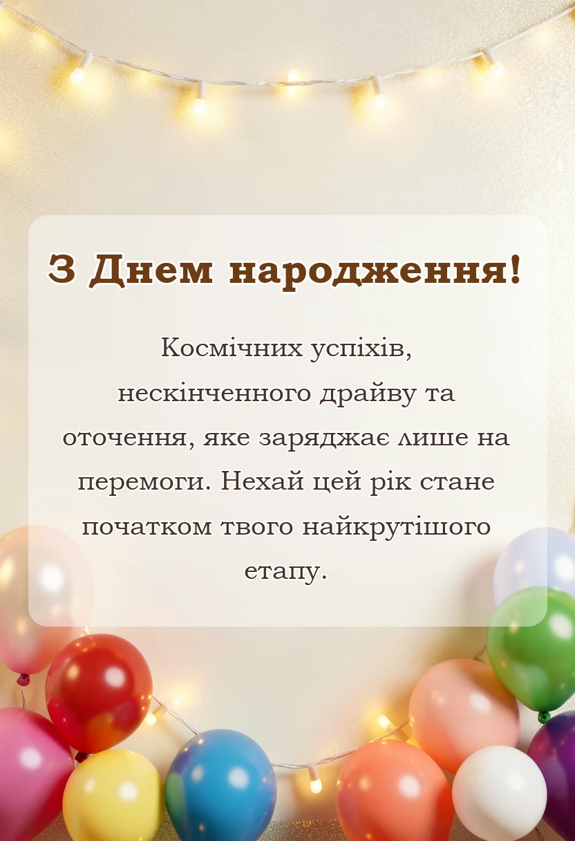листівка з побажанням - привітання з днем народження креативно