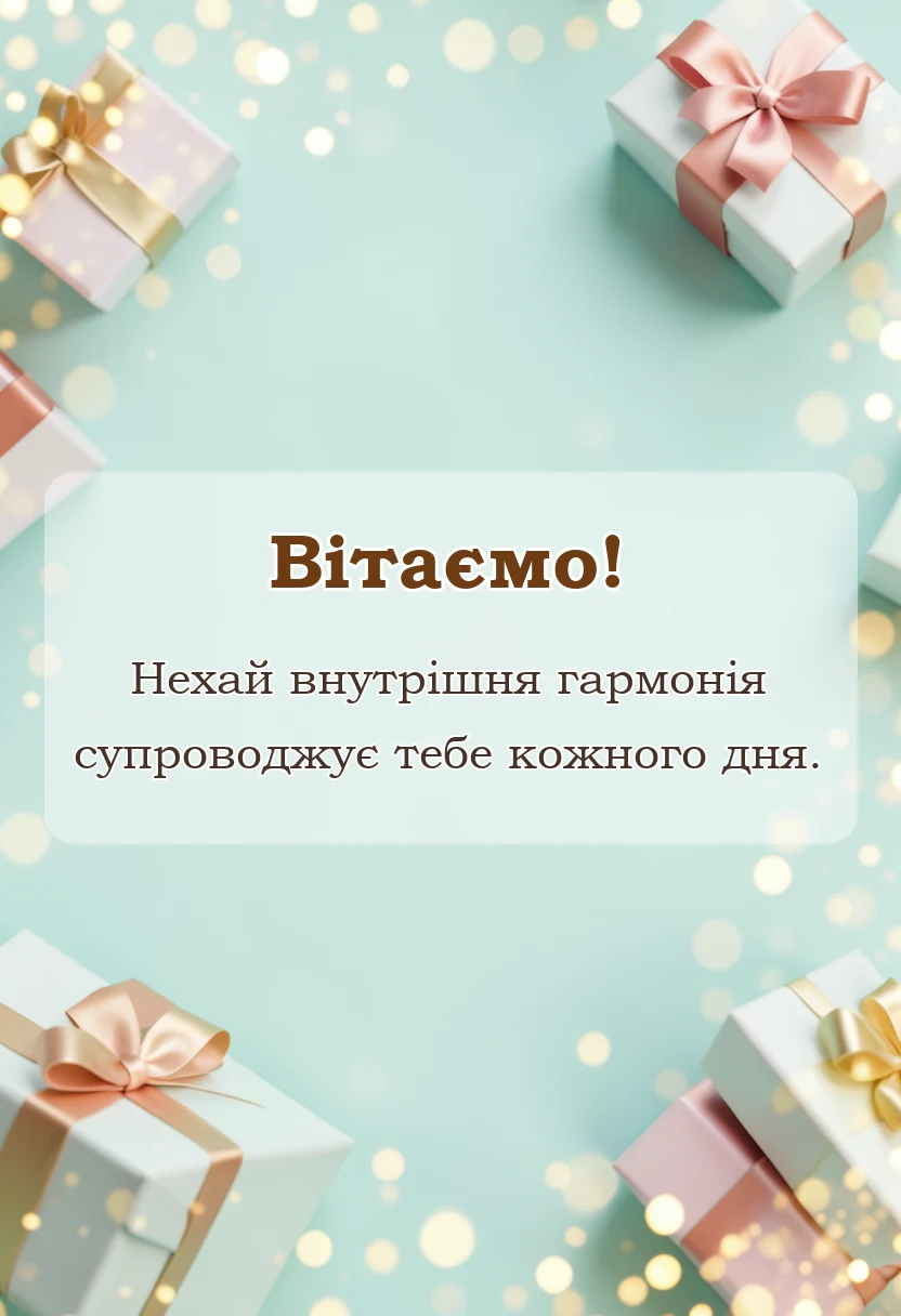 святкова картинка: привітання з днем щастя 20 березня