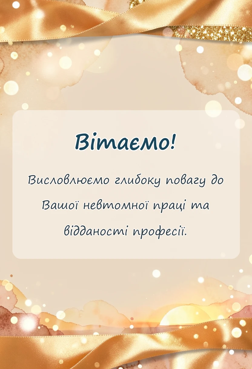вітальна листівка - привітання з днем медика