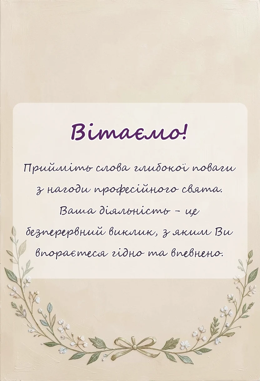 унікальна листівка - привітання з днем медика своїми словами
