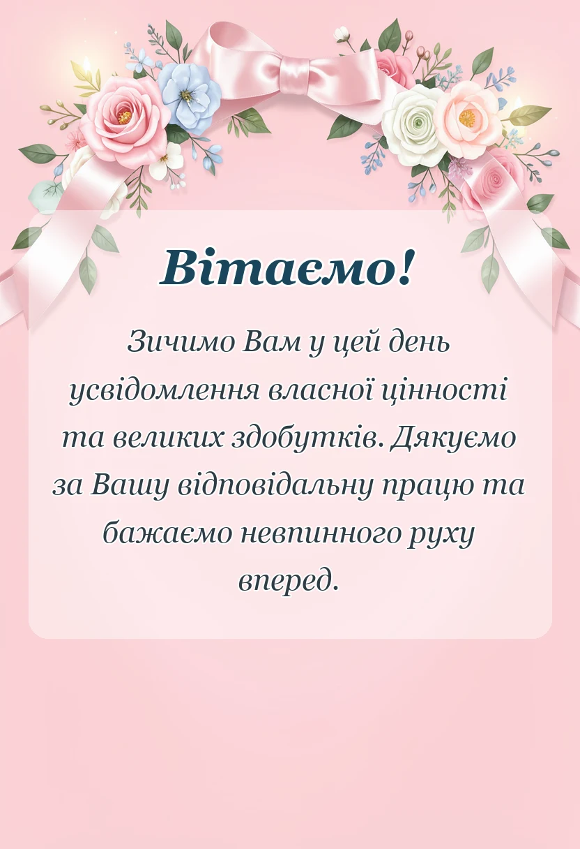 унікальна листівка - привітання з днем щастя своїми словами