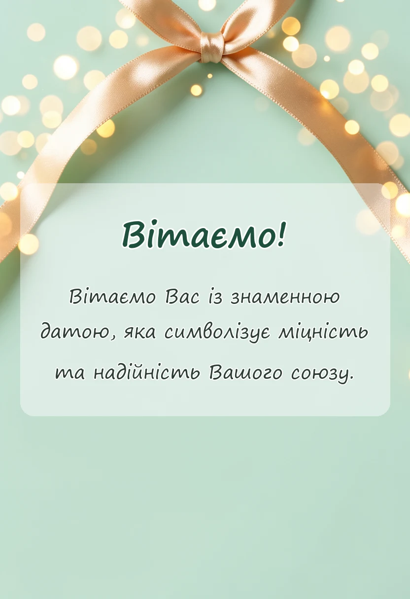 вітальна листівка - привітання з шостою річницею весілля