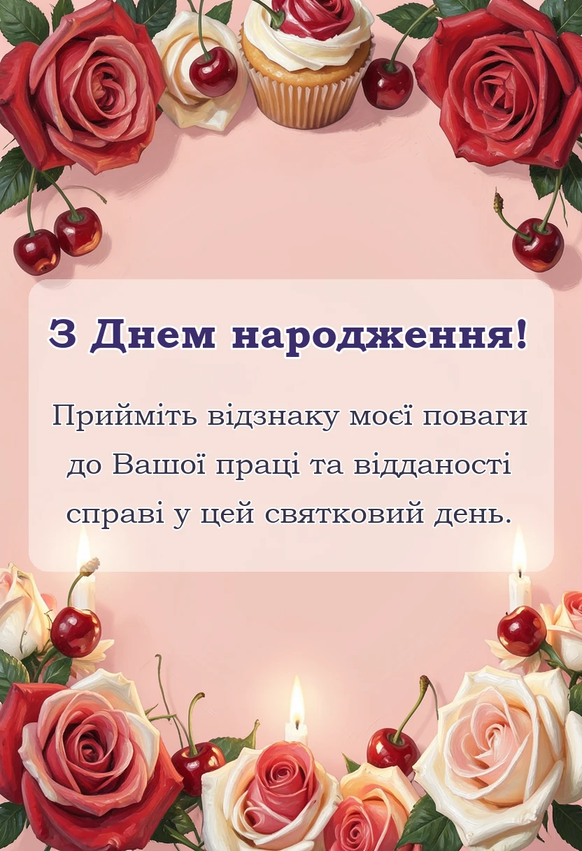 листівка з побажанням - зворушливі привітання з днем народження