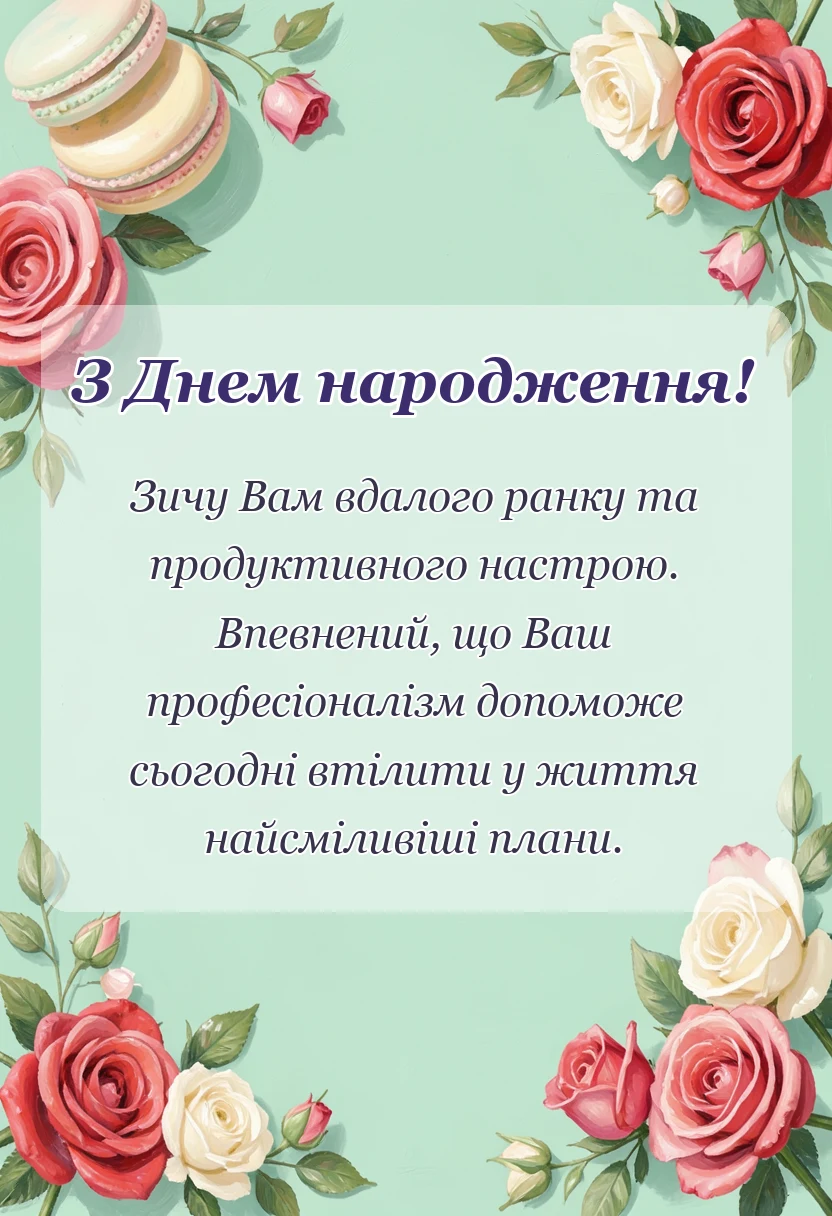 святкова картинка: незвичайне ранкове привітання