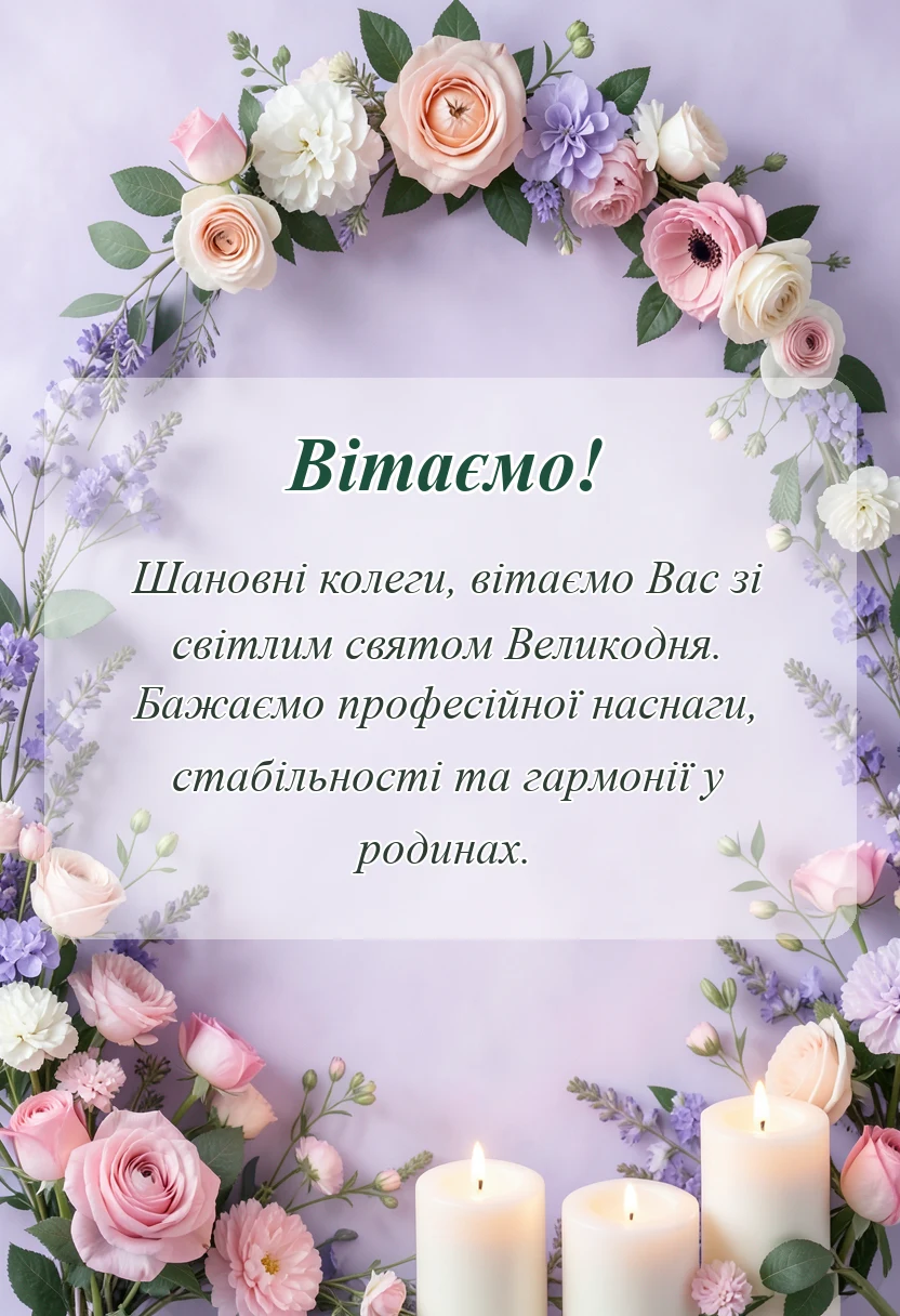 листівка з побажанням - привітання з великоднем у віршах