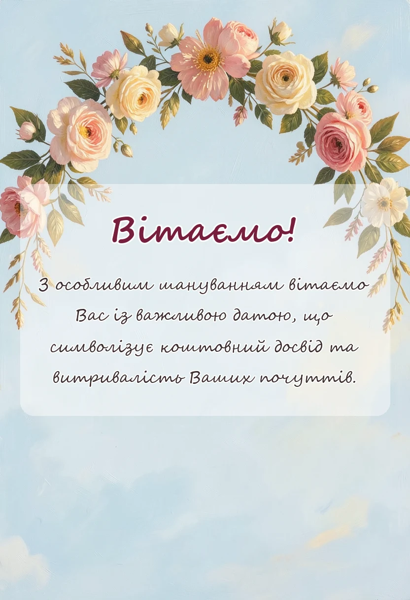 унікальна листівка - привітання з срібним весіллям у віршах