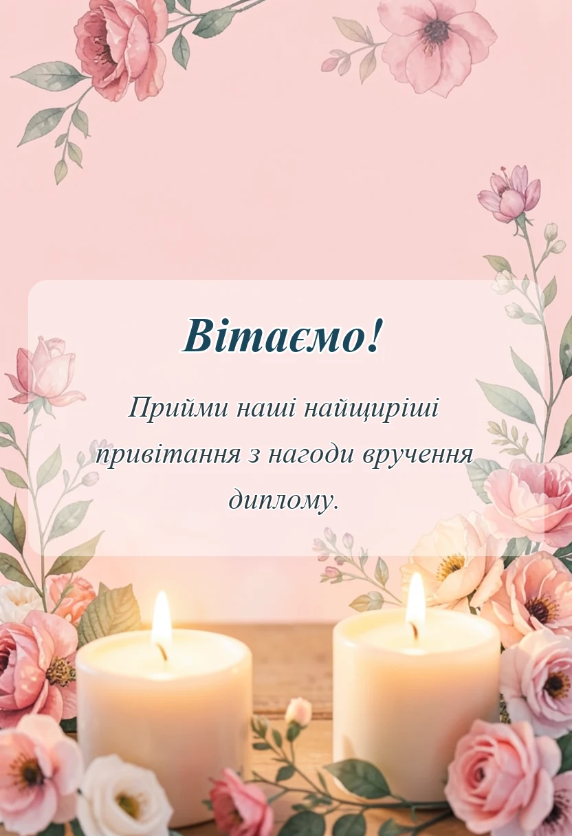 листівка з побажанням - вітання донька з отриманням диплому