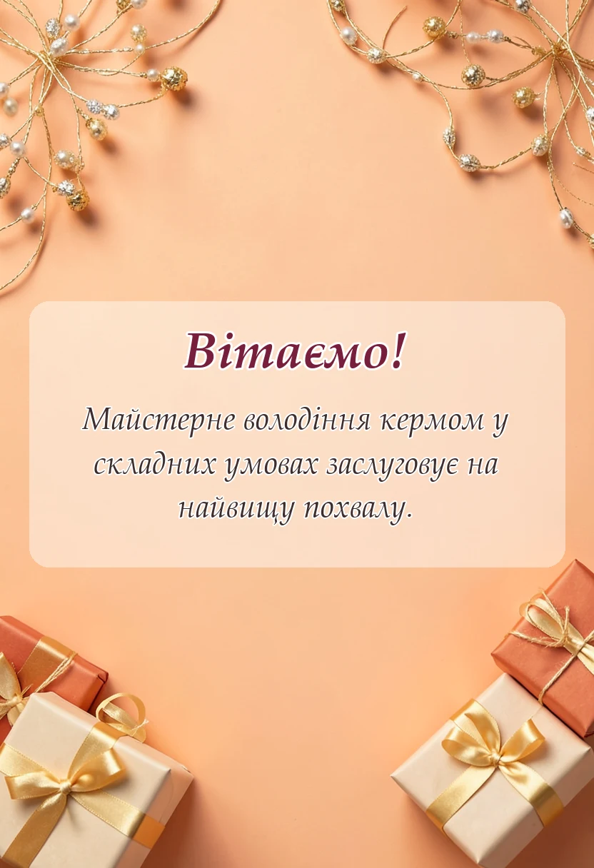 красива листівка: привітання з днем водія чоловіка своїми словами