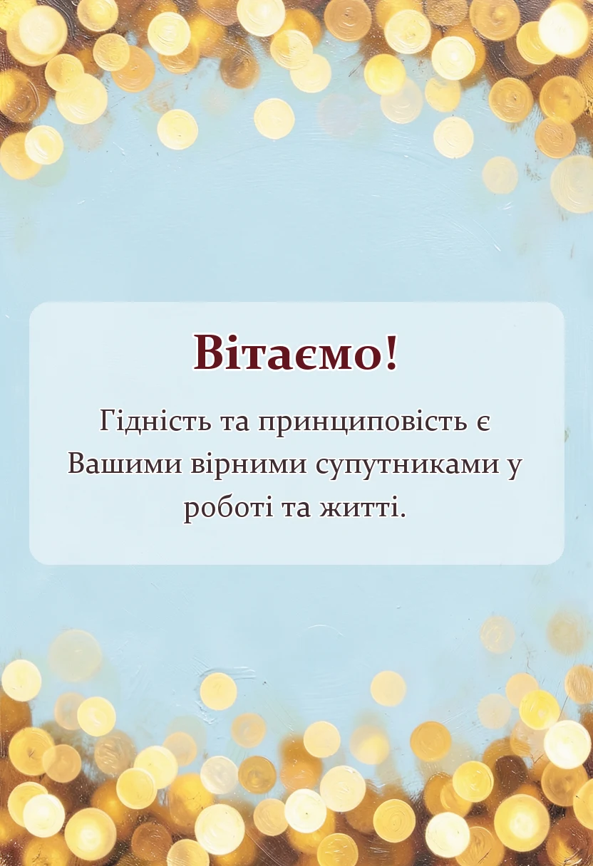 унікальна листівка - привітання чоловіків з днем козацтва