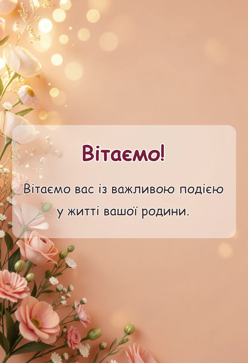 святкова картинка: вітання на гендер паті хлопчик