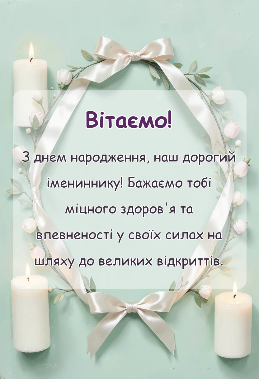 листівка з побажанням - привітання з днем народження 8 років хлопчику