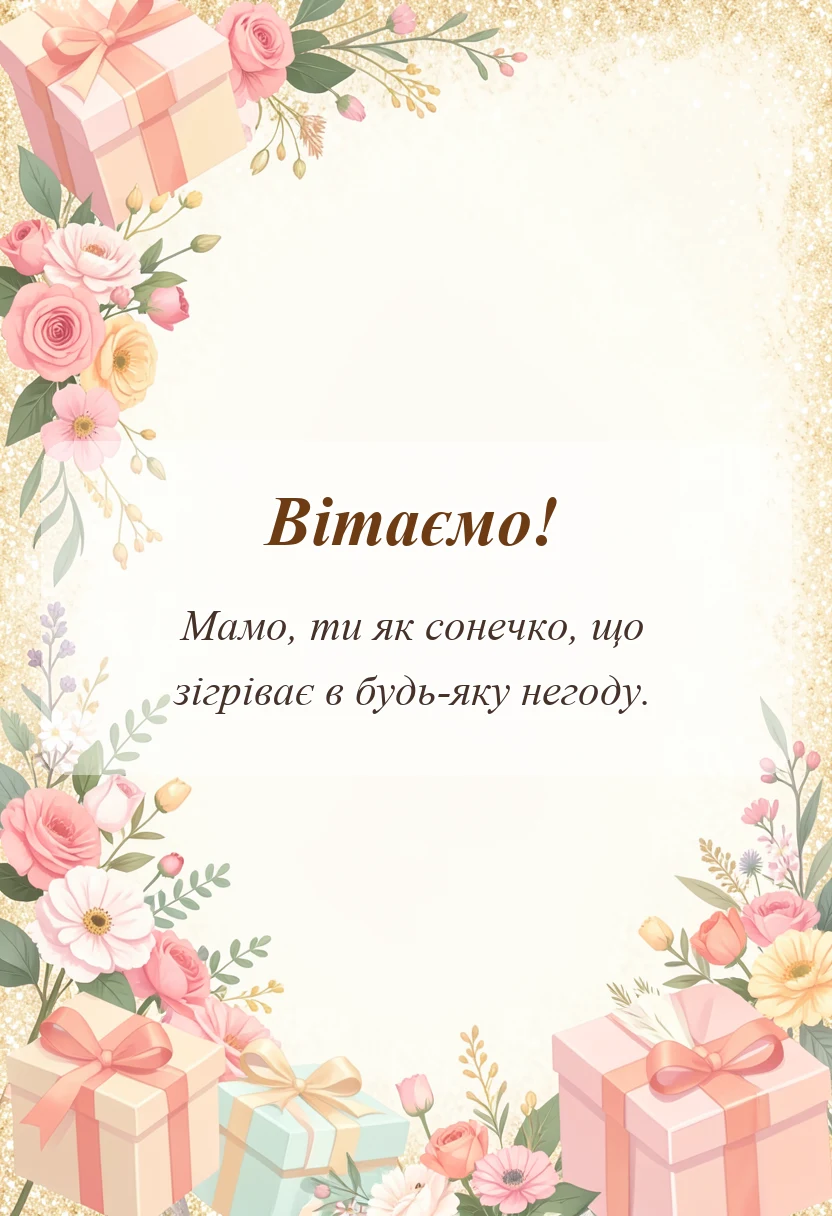 святкова картинка: привітання з днем матері