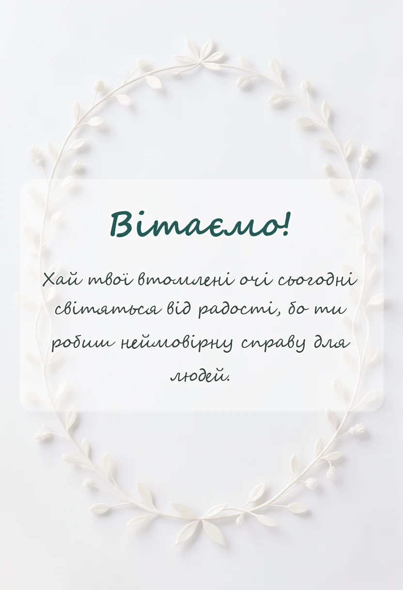 листівка з побажанням - привітання з днем медика своїми словами