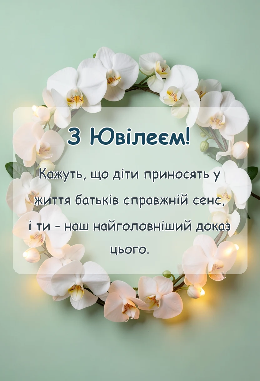 листівка з побажанням - привітання з ювілеєм доньці