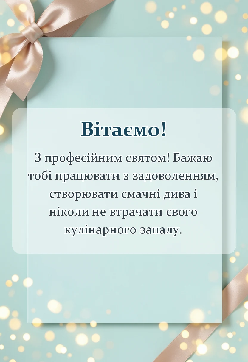 вітальна листівка - прикольні привітання з днем кухаря