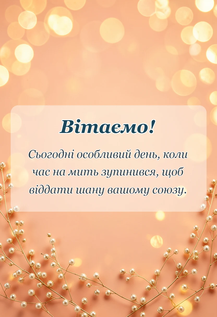 вітальна листівка - привітання з срібним весіллям у віршах своїми словами