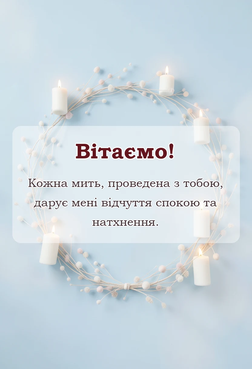 красива листівка: привітання з місяцем разом своїми словами