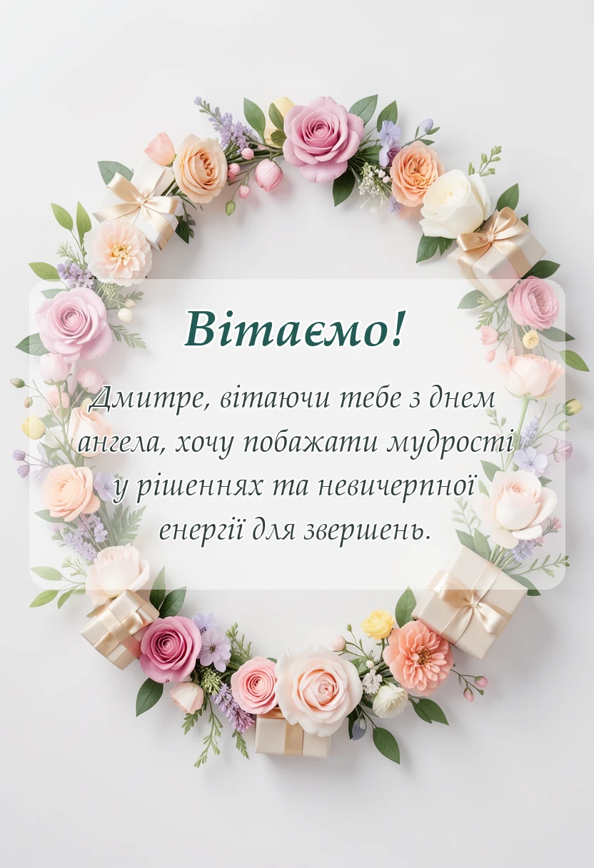 святкова картинка: картинки з днем ангела дмитра