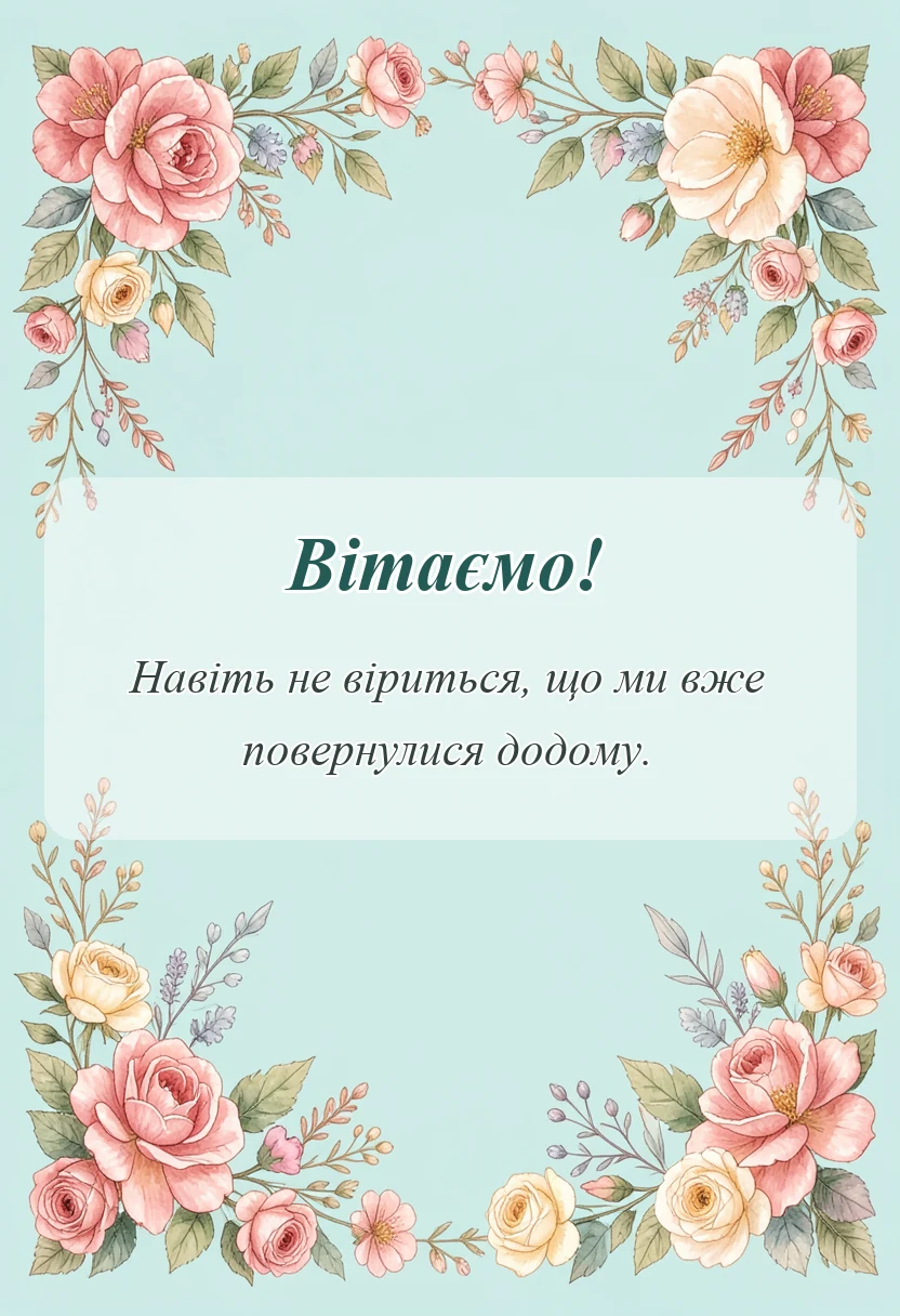 красива листівка: подяка за чудову подорож