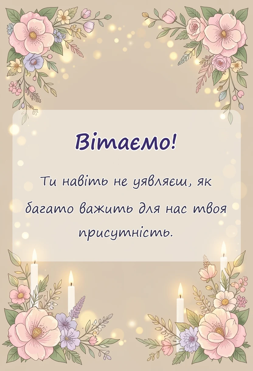 листівка з побажанням - слова подяки за допомогу під час війни