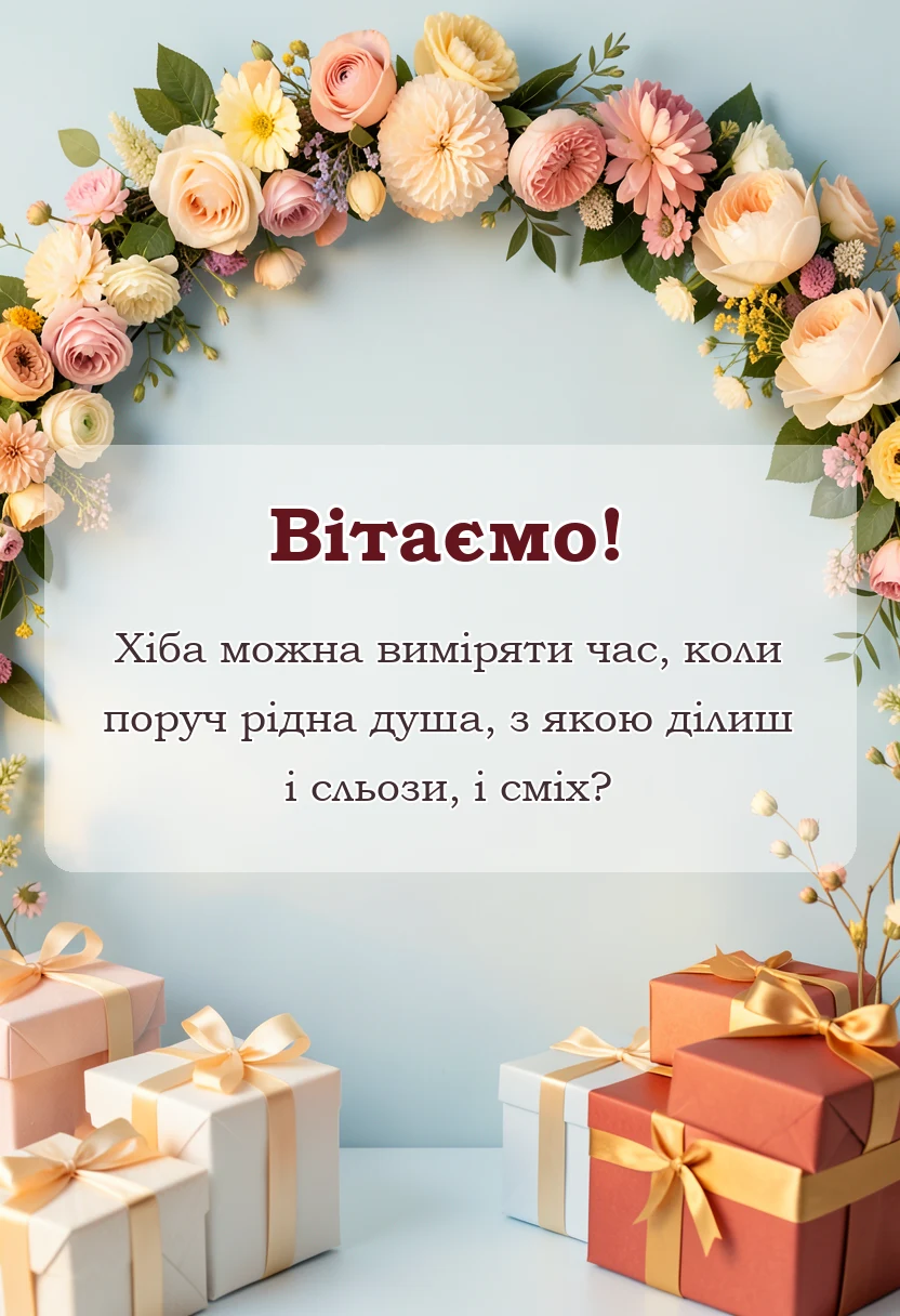 листівка з побажанням - привітання з срібним весіллям у віршах