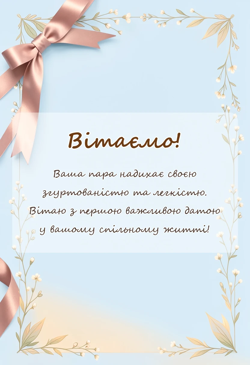 святкова картинка: картинки з мусліновим весіллям