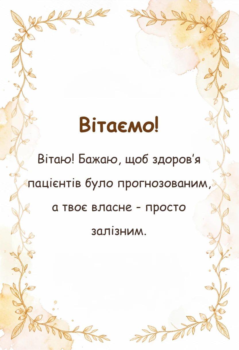 вітальна листівка - картинки з днем медика