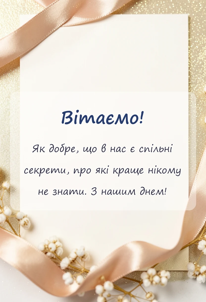 унікальна листівка - привітання з днем подруги