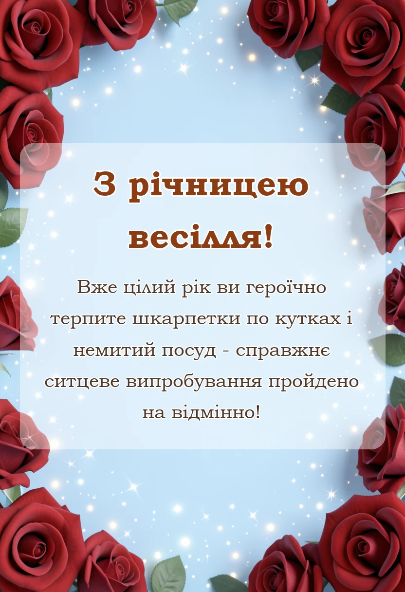 святкова картинка: привітання з ситцевим весіллям