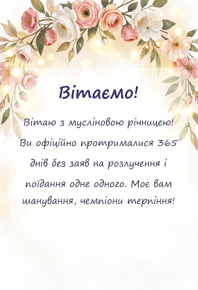 красива листівка: картинки з мусліновим весіллям