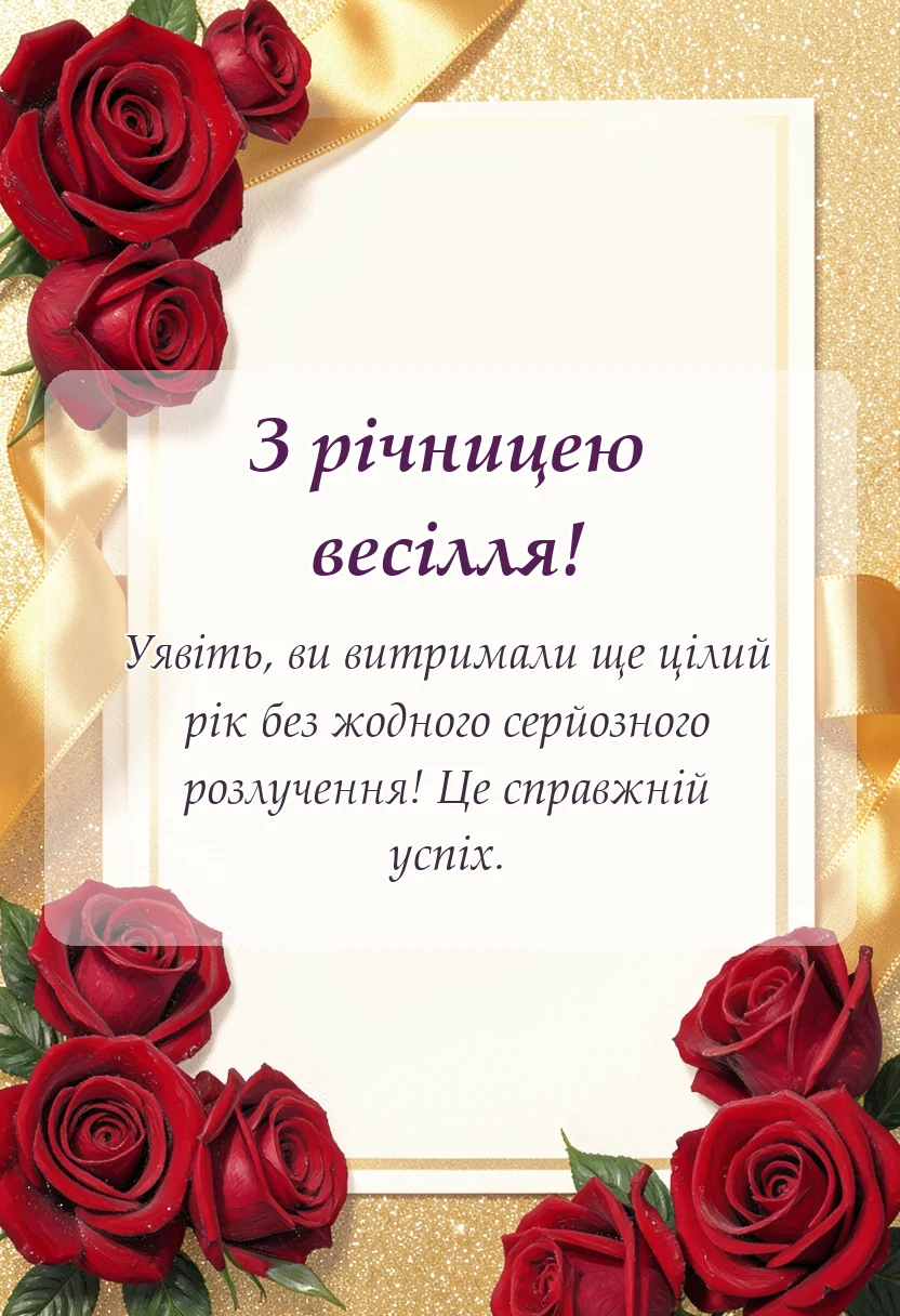 листівка з побажанням - оригінальні привітання з річницею весілля