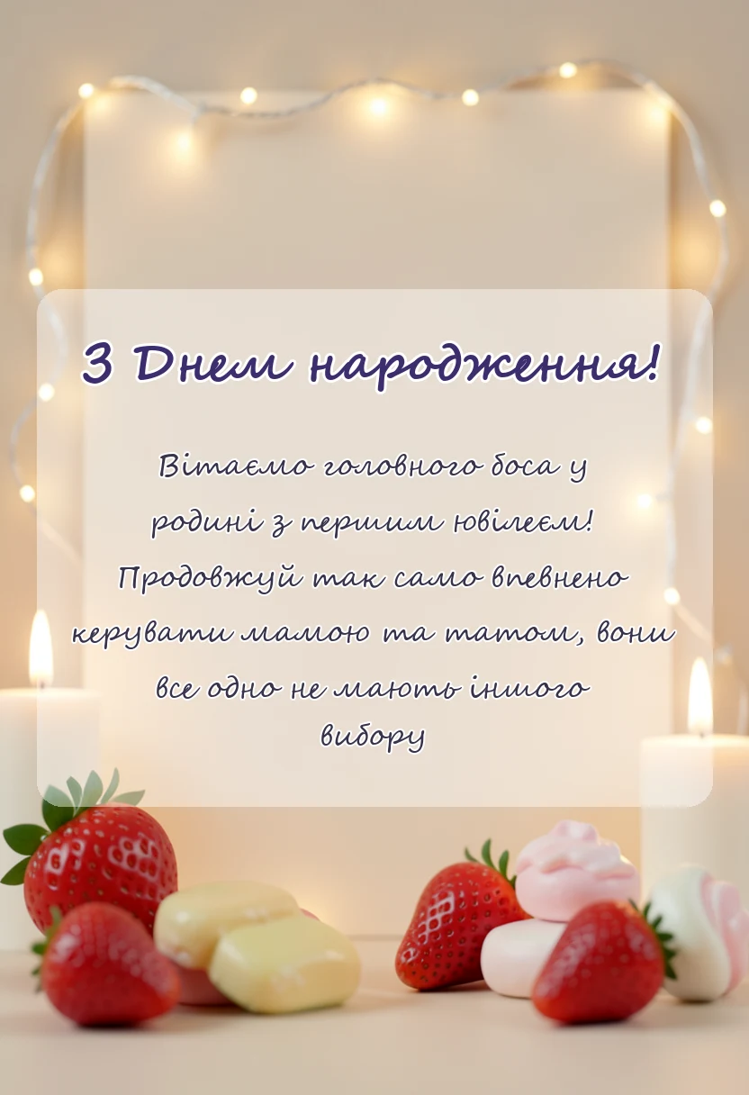 унікальна листівка - побажання дитині на рочок
