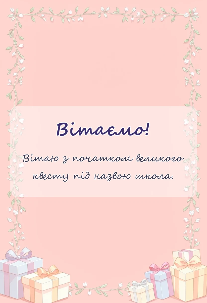 листівка з побажанням - побажання першокласнику своїми словами