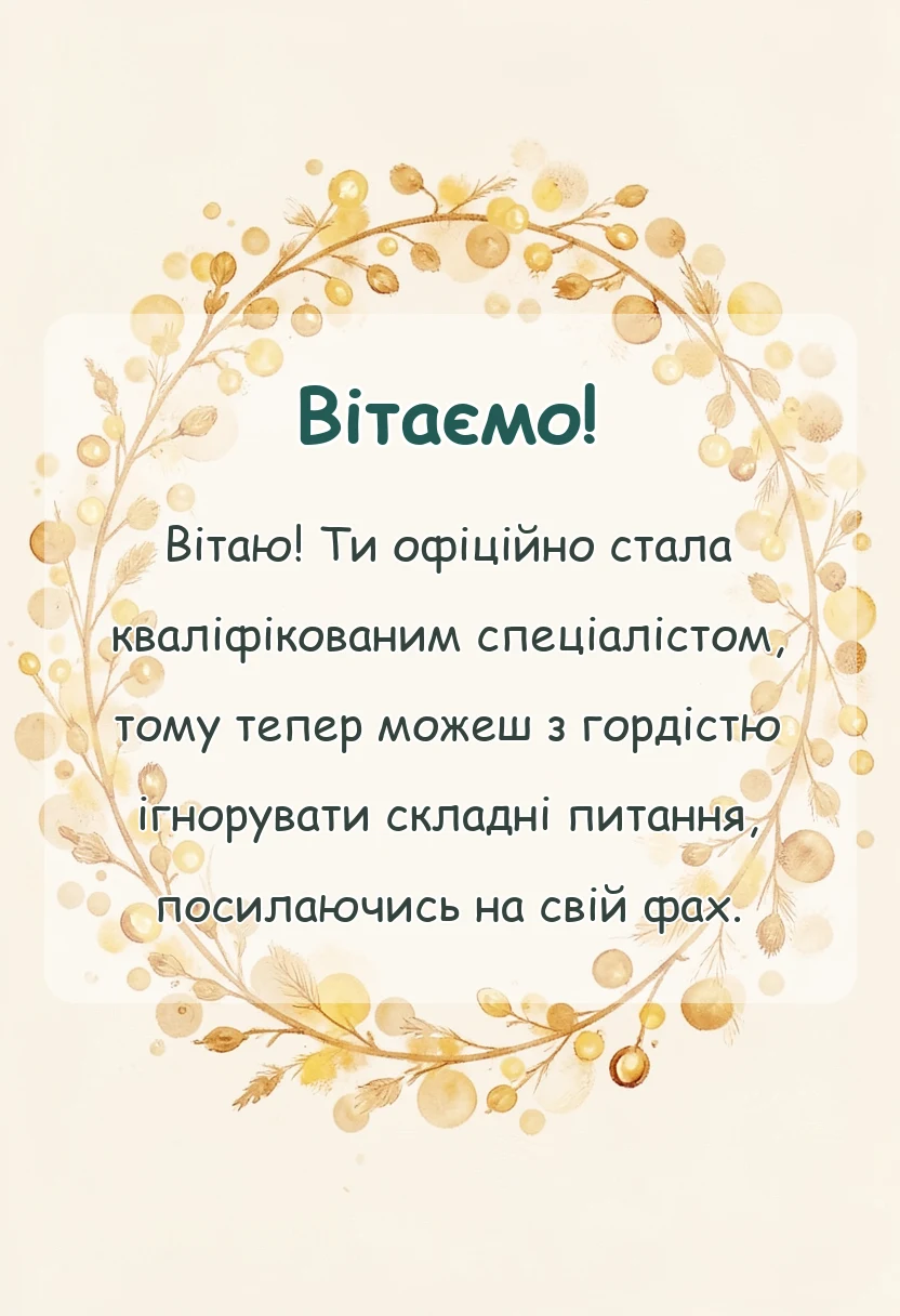 листівка з побажанням - вітання донька з отриманням диплому