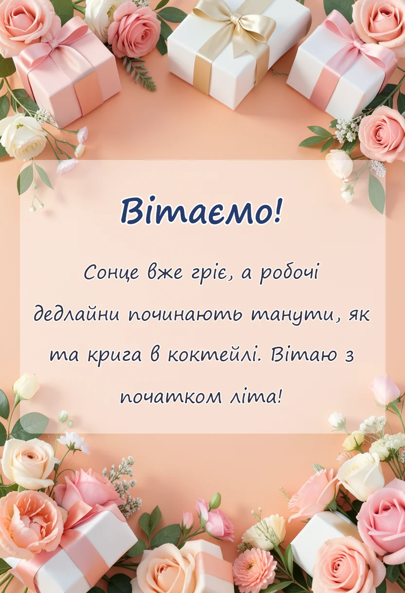 унікальна листівка - привітання з першим днем літа картинки