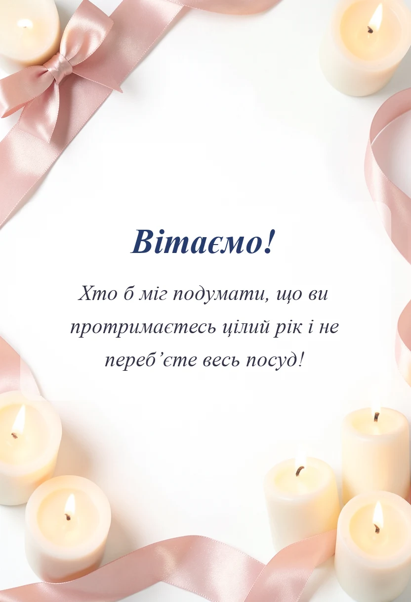листівка з побажанням - картинки з мусліновим весіллям