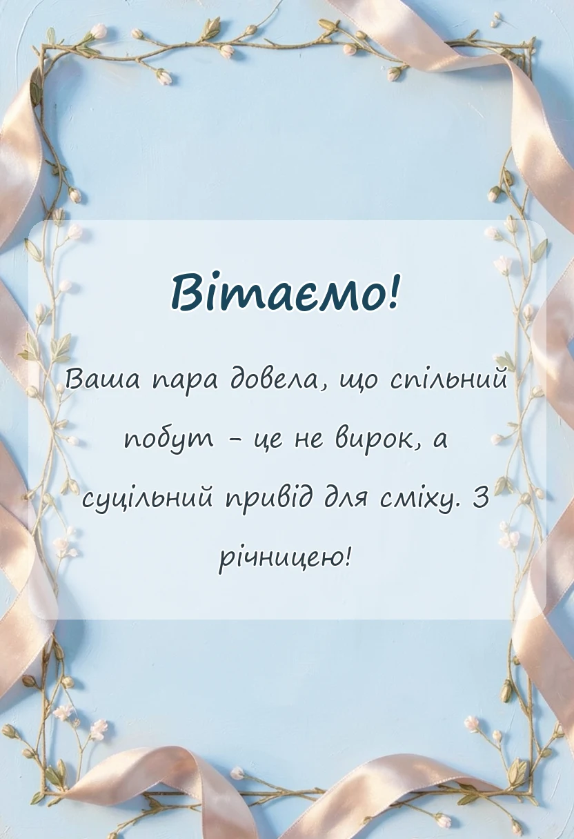 унікальна листівка - короткі привітання з роковиною весілля картинки