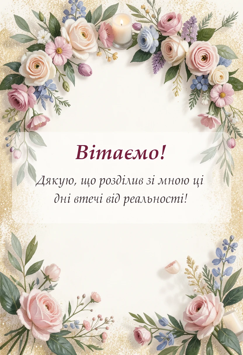 красива листівка: подяка за чудову подорож