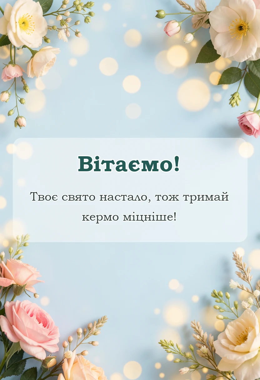 вітальна листівка - привітання з днем водія чоловіка