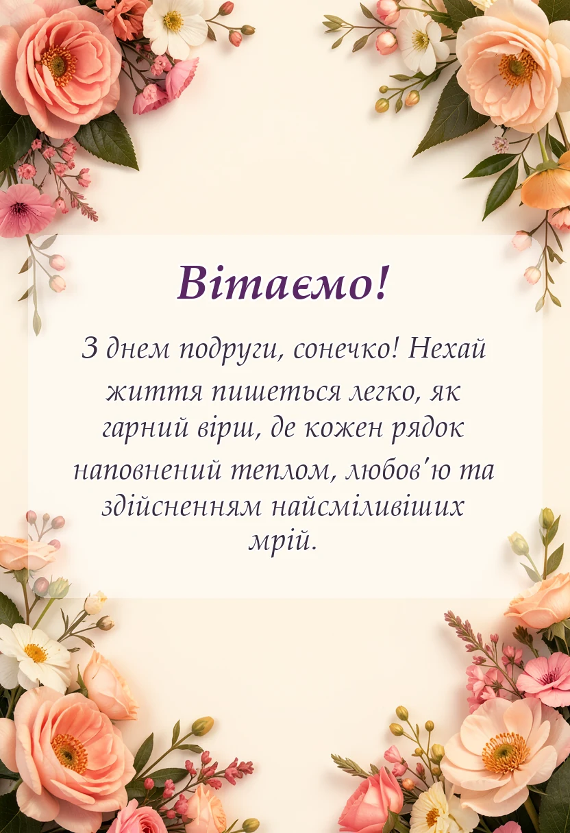 унікальна листівка - картинки з днем подруги