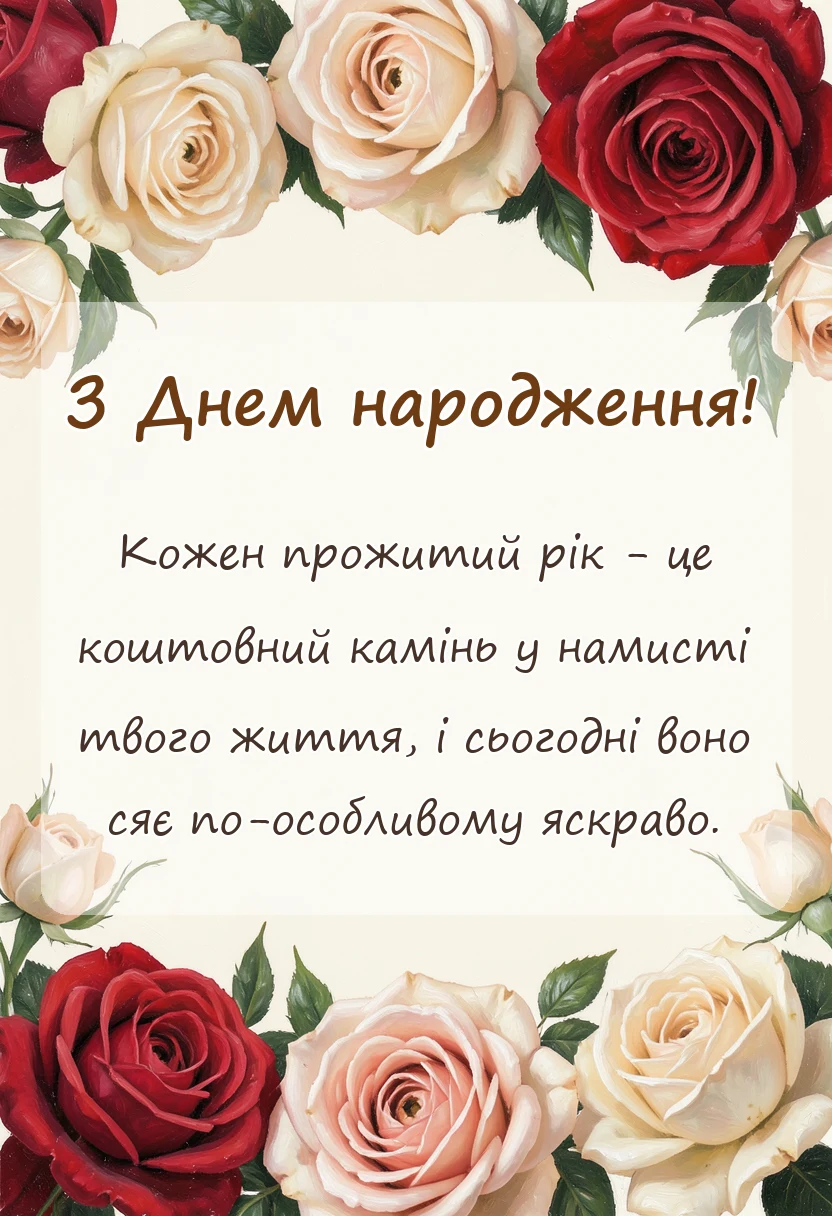 вітальна листівка - привітання з ювілеєм