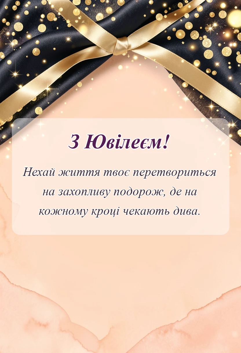 листівка з побажанням - привітання з ювілеєм доньці