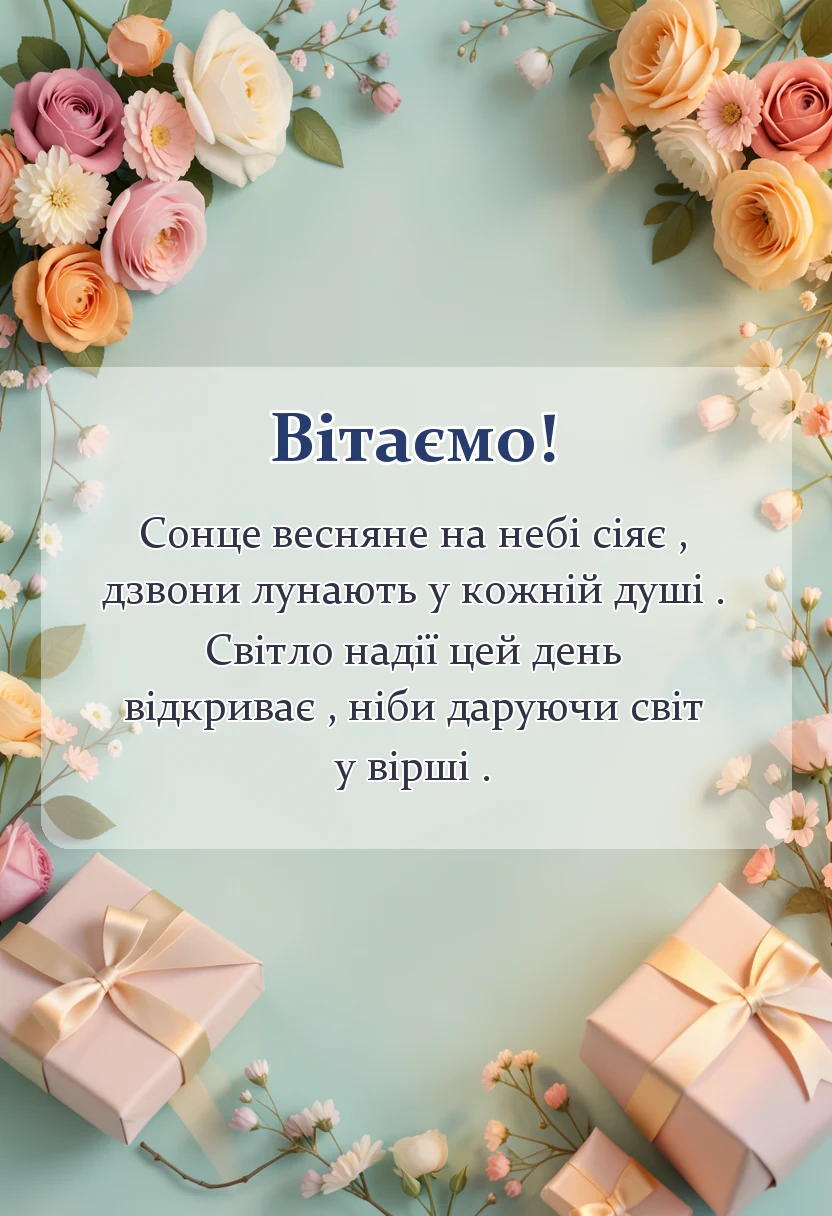 красива листівка: привітання з великоднем у віршах