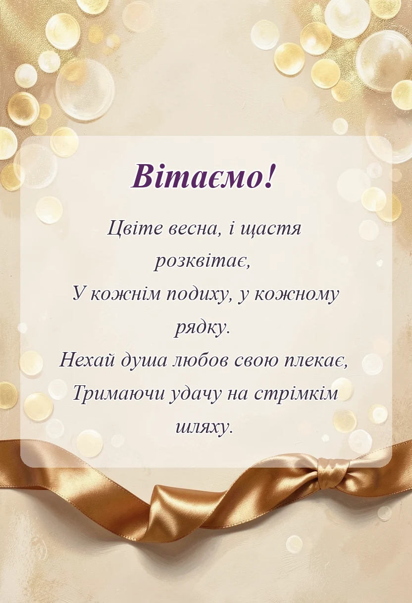 унікальна листівка - привітання з днем щастя 20 березня