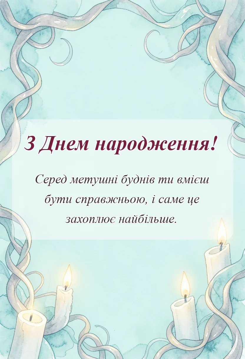 листівка з побажанням - привітання з ювілеєм