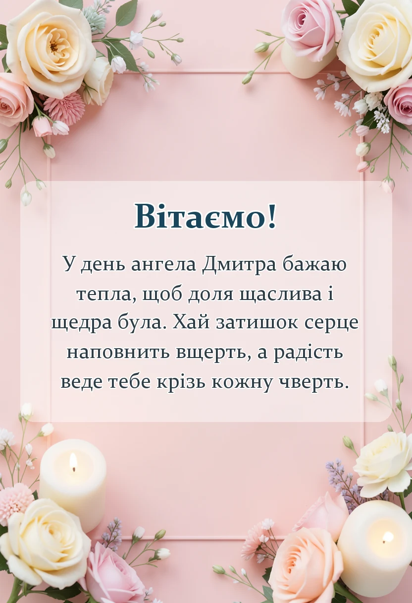 святкова картинка: картинки з днем ангела дмитра