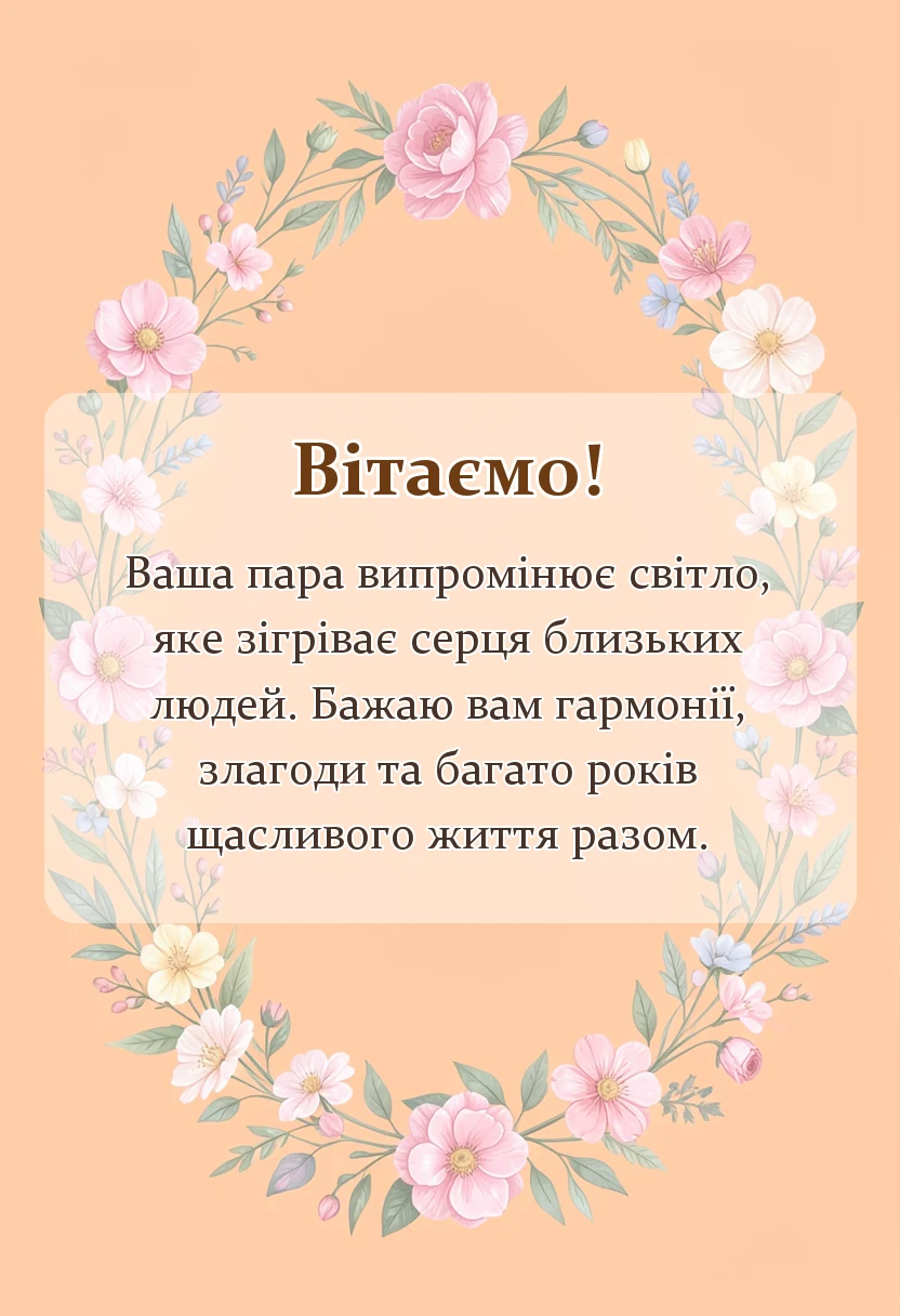 унікальна листівка - картинки з мусліновим весіллям