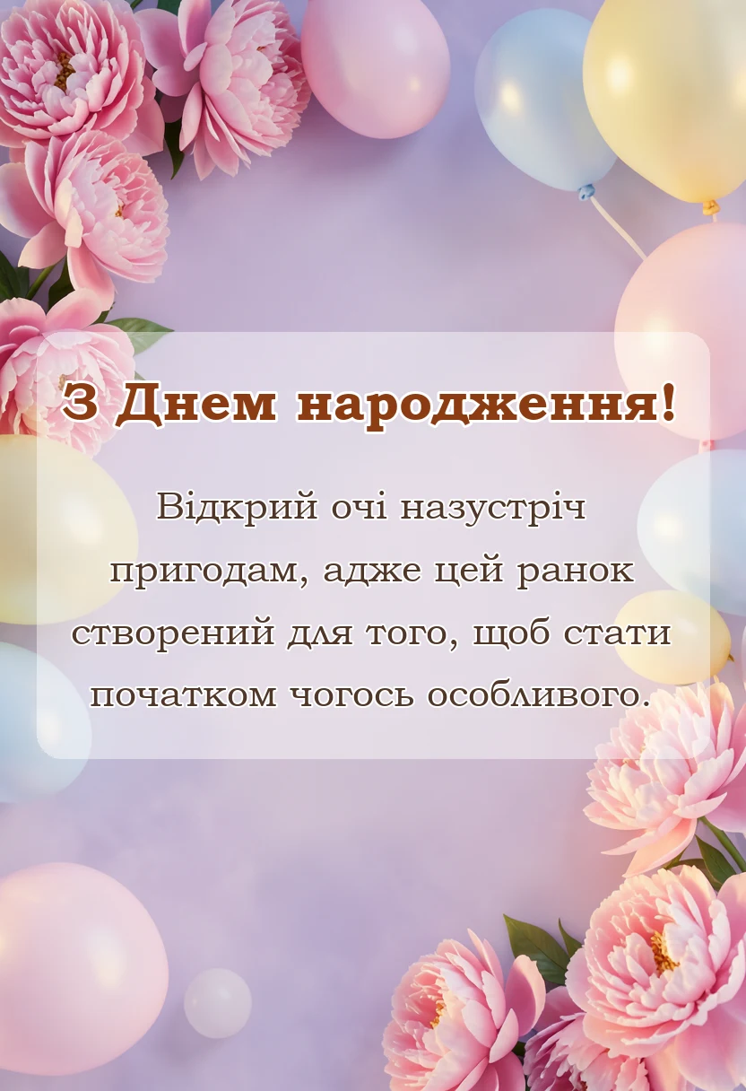 святкова картинка: незвичайне ранкове привітання